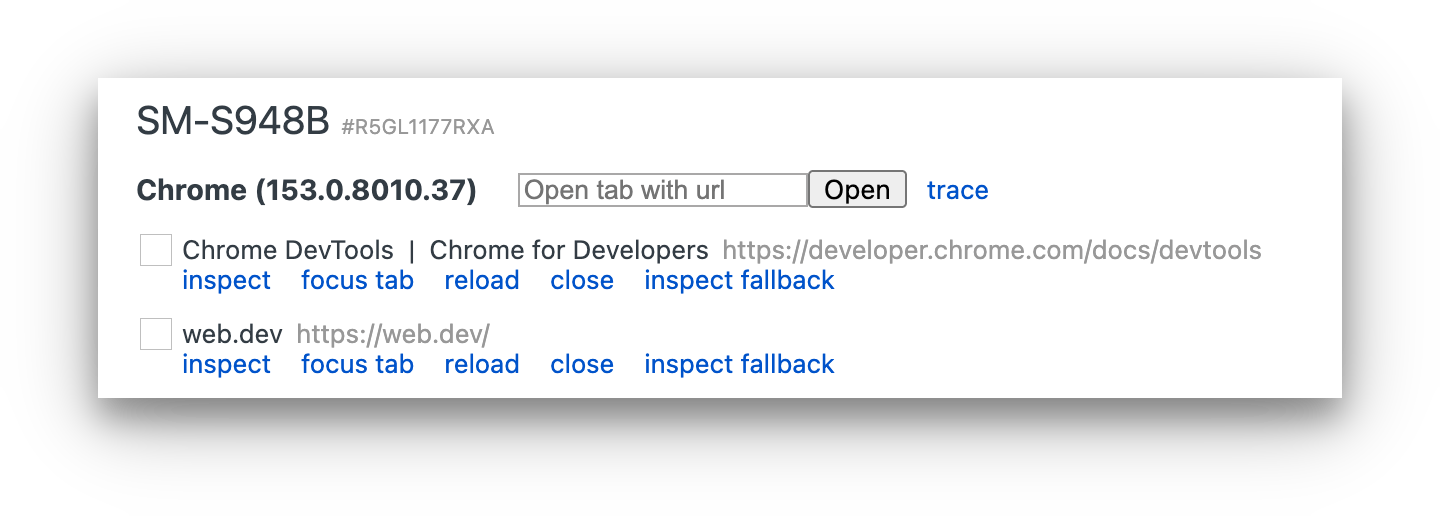 The menu for pausing, reloading, focusing, or closing a tab.