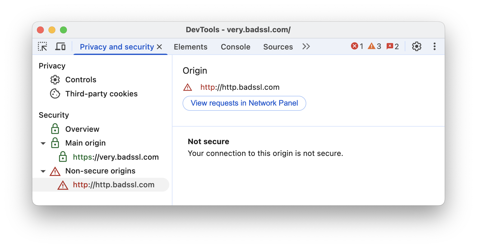 "İstekleri Ağ panelinde göster" düğmesi.