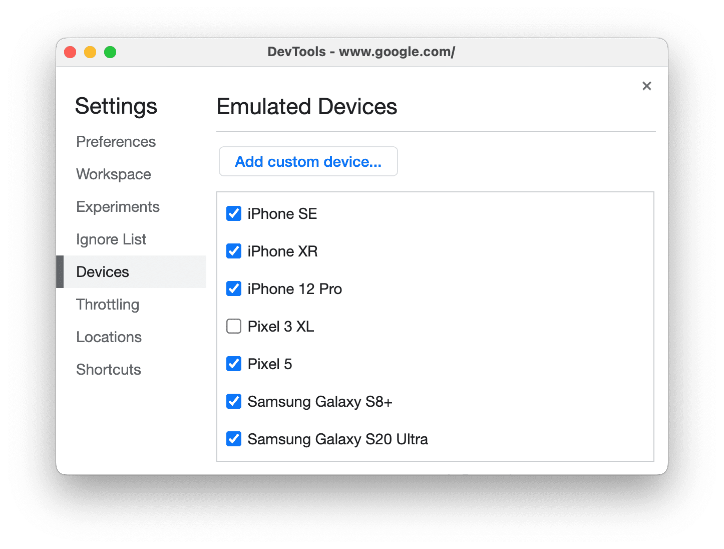 List devices