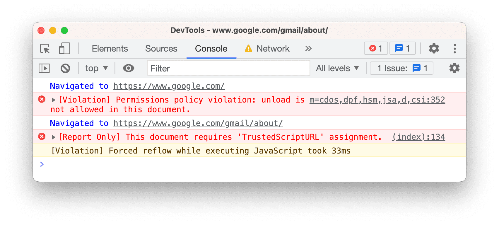 O console mostra mensagens "Navegou para" e salva registros em diferentes páginas.