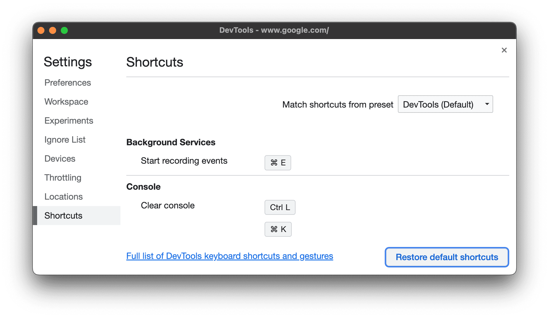 Standardverknüpfungen wiederherstellen