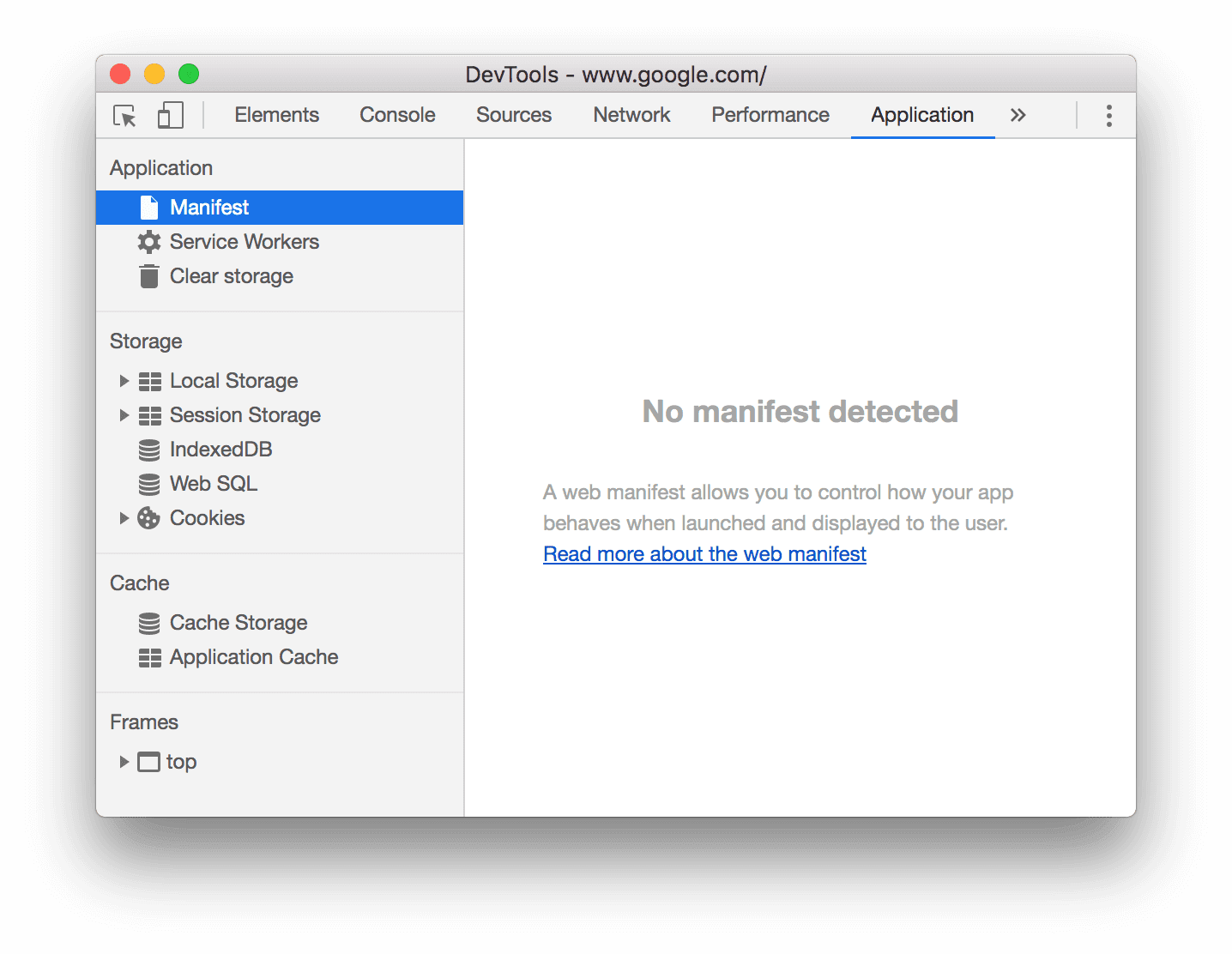 Bereich „Manifest“