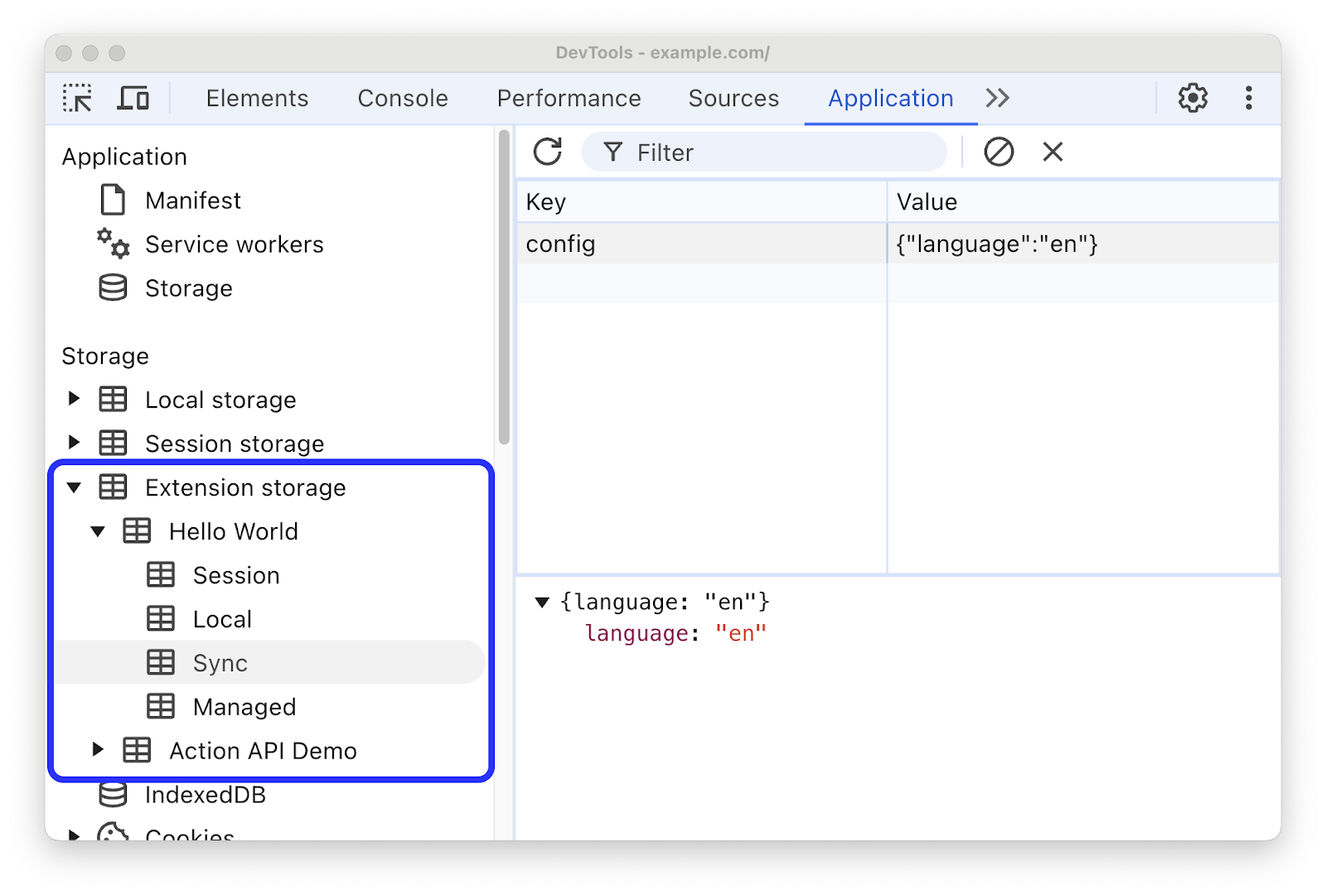 The key-value pairs of youtube.com.