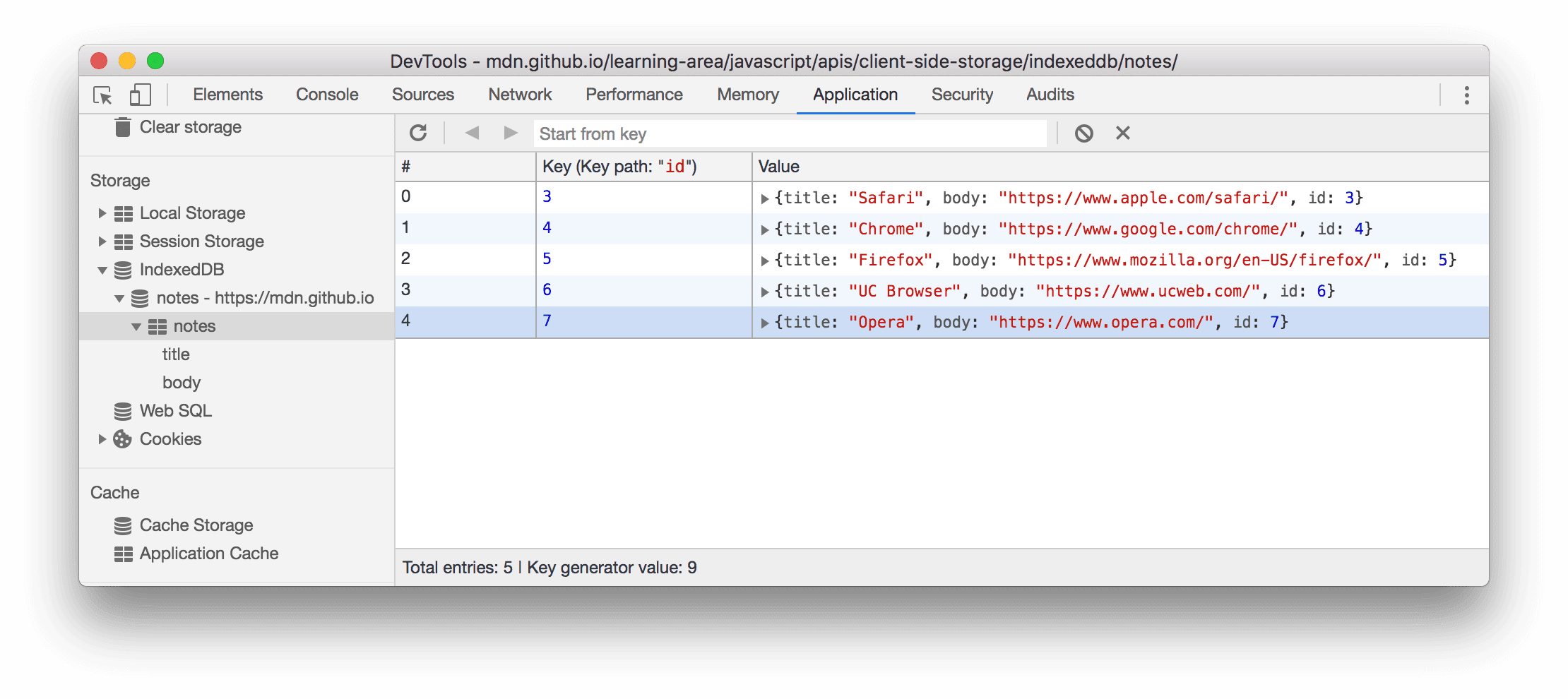 Key-Value ペアが削除された後のオブジェクト ストア