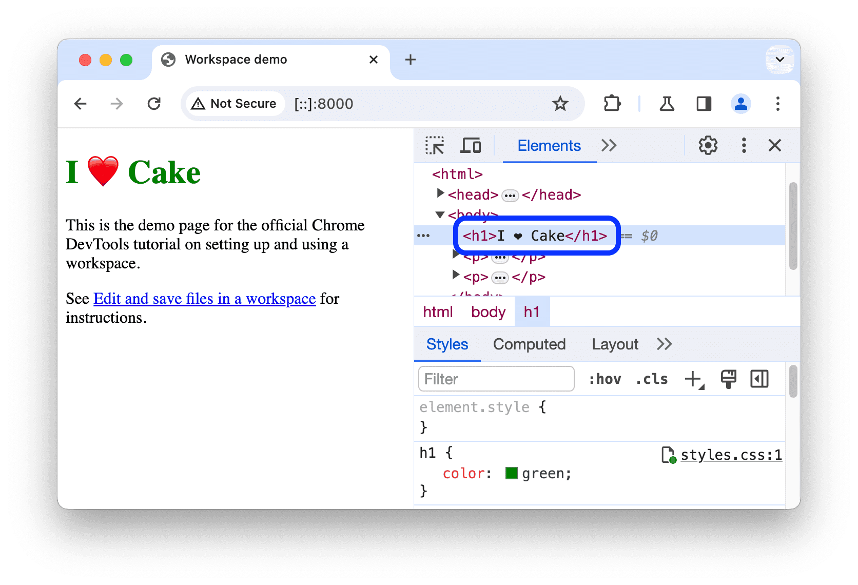 พยายามเปลี่ยน HTML จากแผนผัง DOM ของแผงองค์ประกอบ