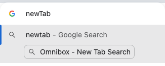 Die Omnibox des Browsers.