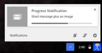 Progress notification