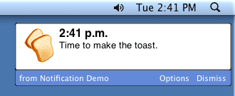 Notifications sous Mac OS X