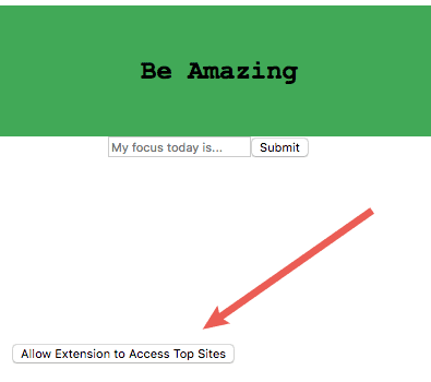 Botão "Extensão" que ativa recursos adicionais