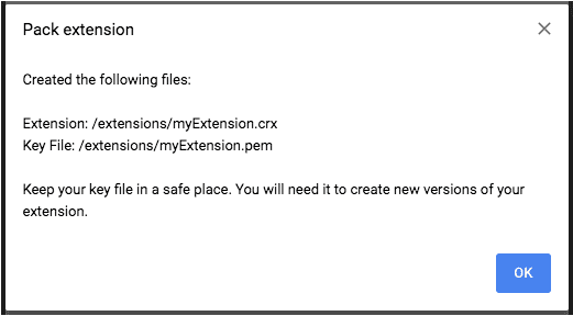 Packaged Extension Files