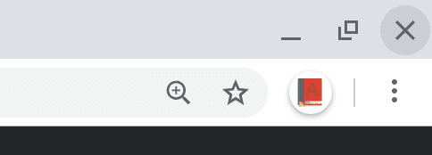 A screenshot of the badging Chrome adds to the extension icon in the toolbar