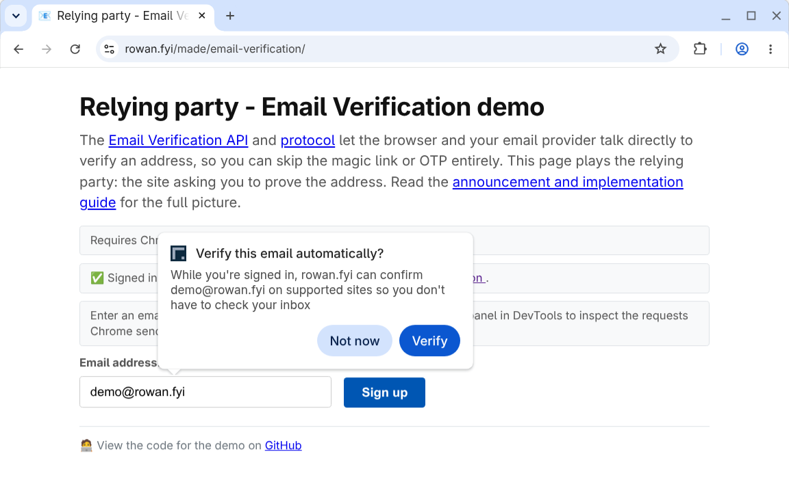 電子郵件驗證使用者提示試用版
