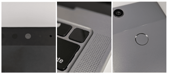 تشمل أمثلة UVPA على جهاز Apple Touch ID وكاميرا الهاتف الجوّال.