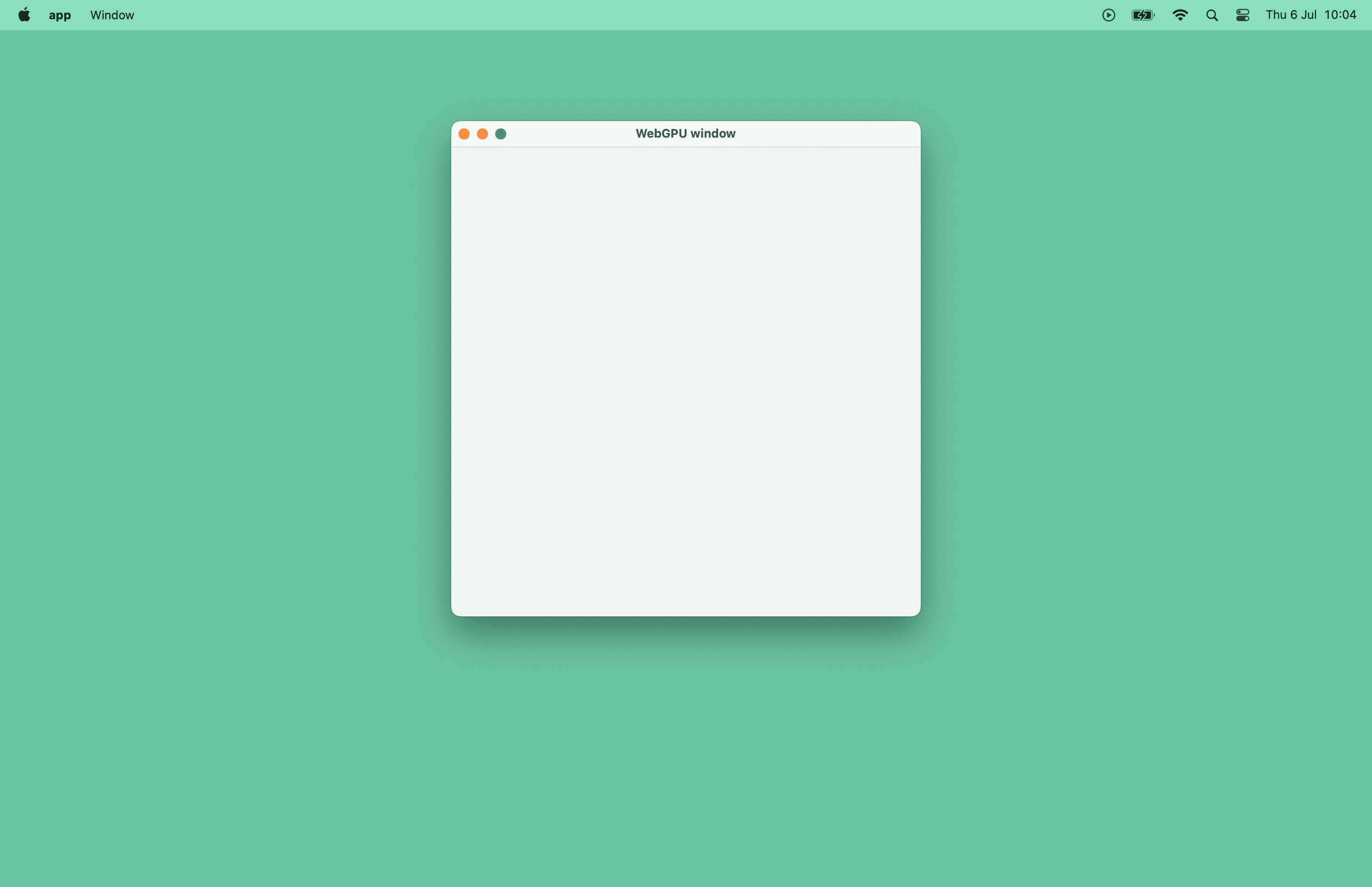 Captura de pantalla de una ventana vacía de macOS.