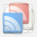 Google Reader icon on top of irregular template